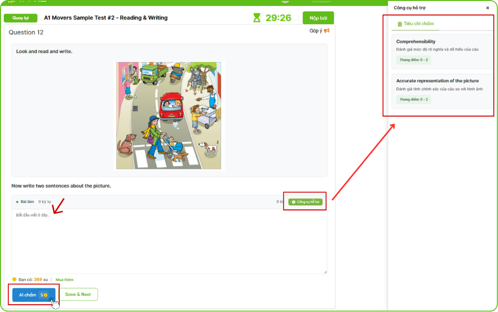 cách dùng ai chấm bài